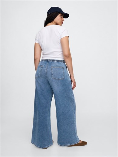 GAP V-Knit Like Pull Baggy Med Ocean Kadın Jeans
