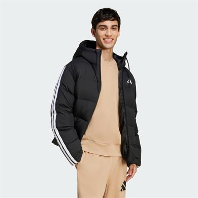 adidas Essentials Climawarm 3-Stripes Puffer Down Erkek Kapüşonlu Mont