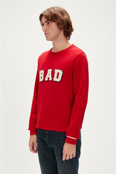 BAD BEAR Felt Crewneck Erkek Sweatshirt