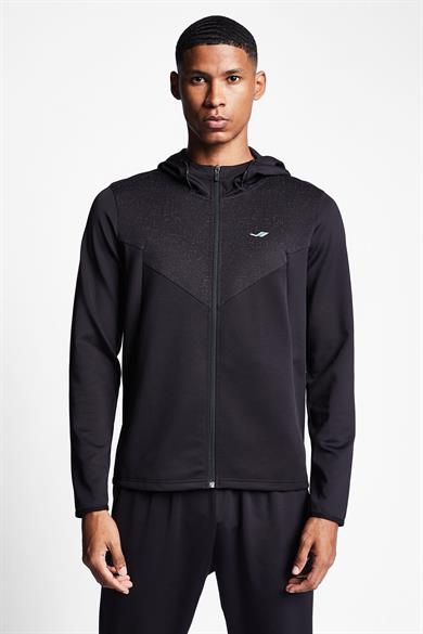 LESCON 24B-1002 Erkek Koşu Fermuarlı Kapşonlu Üst