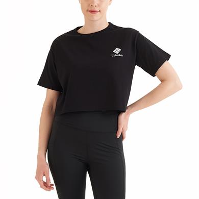 CSC Framed Halftone Logo Kadın Kısa Kollu Tişört