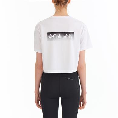 CSC Framed Halftone Logo Kadın Kısa Kollu Tişört