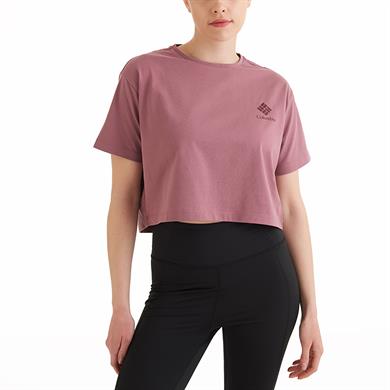 CSC Framed Halftone Logo Kadın Kısa Kollu Tişört