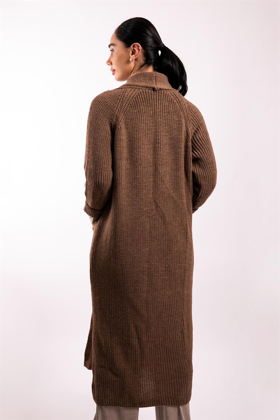 Şal Yaka Vizon Oversize Hırka