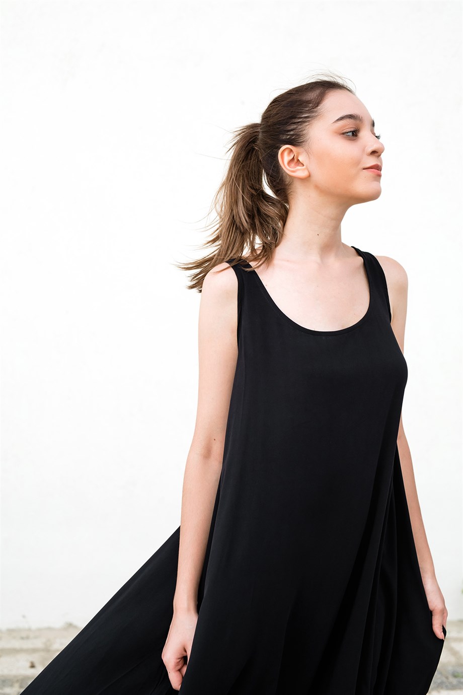 Siyah Balon Model Elbise