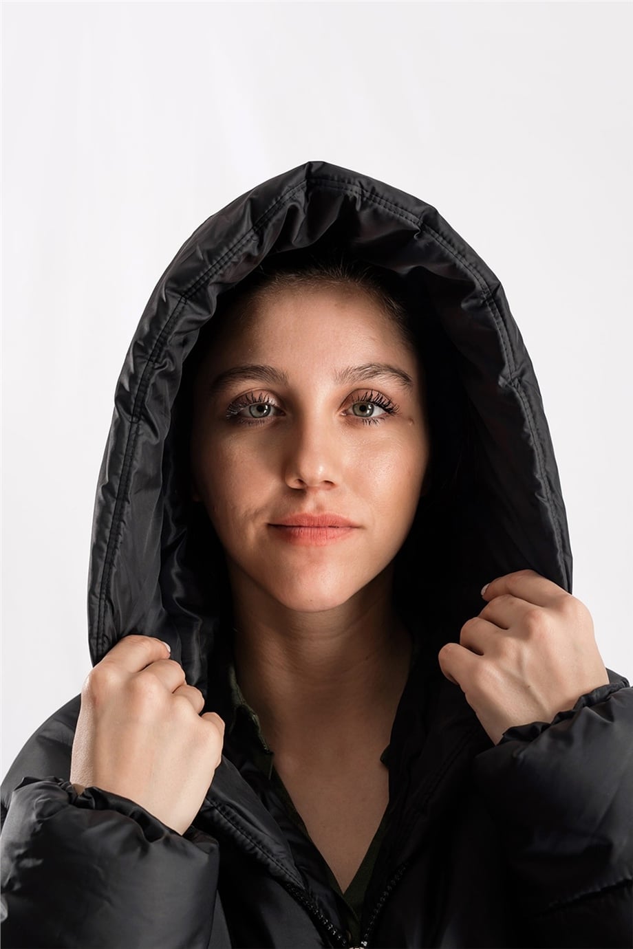 Siyah Oversize Şişme Mont