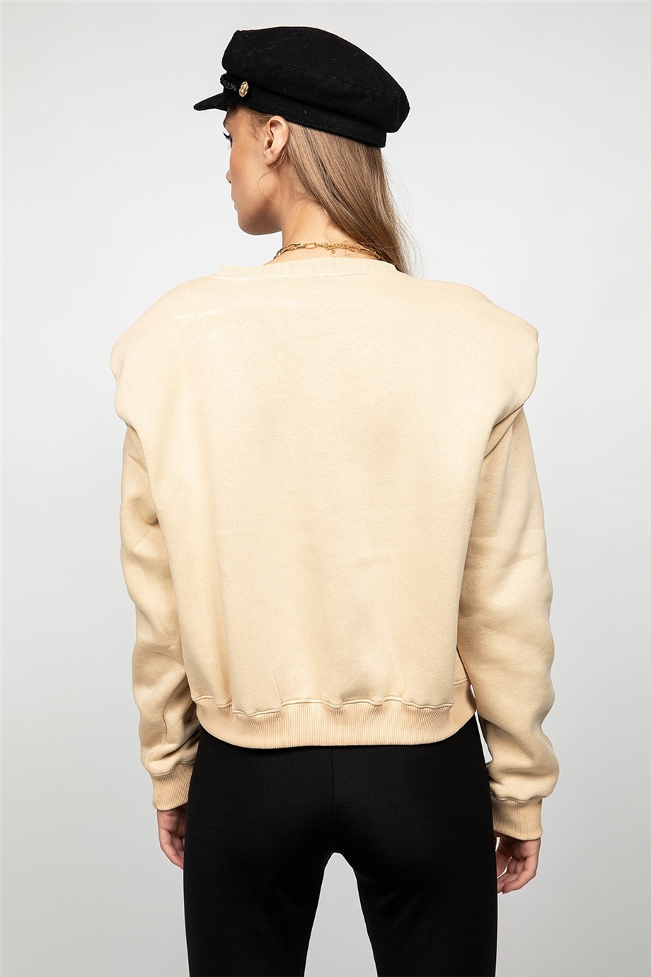Vatkalı Bej Sweat
