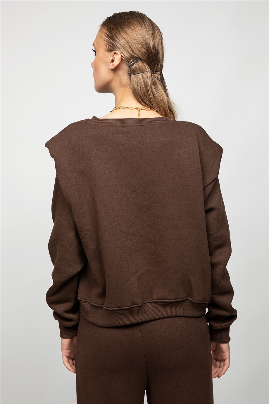 Vatkalı Kahverengi Sweat