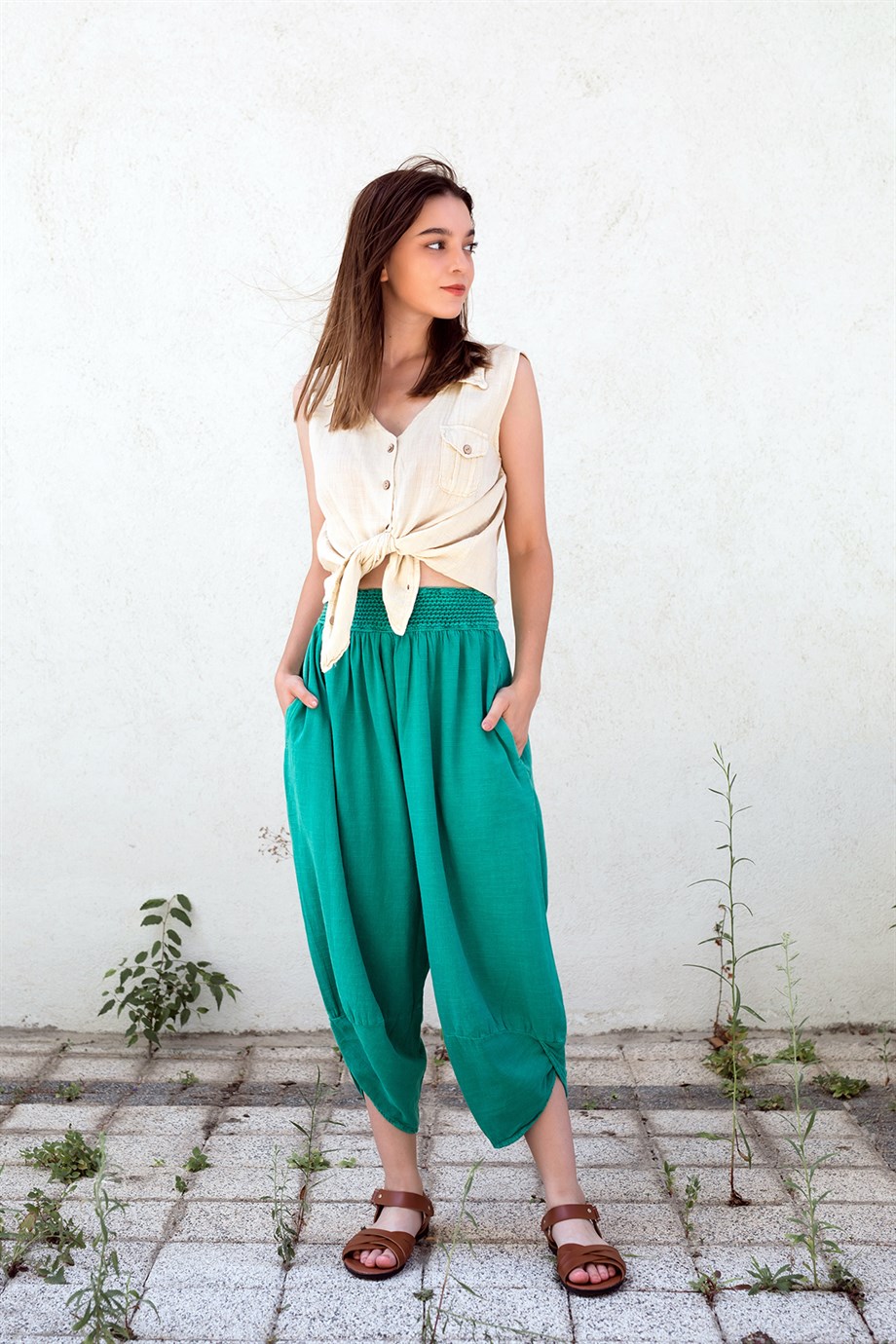 Yeşil Baggy Pantolon