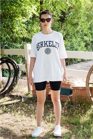 Baskılı Beyaz T-shirt