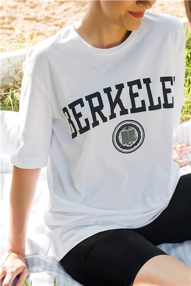 Baskılı Beyaz T-shirt