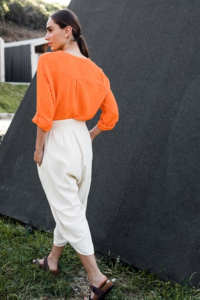 Bej Baggy Pantolon