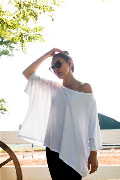 Ekru Oversize Crop