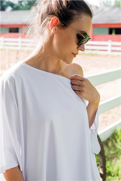 Ekru Oversize Crop
