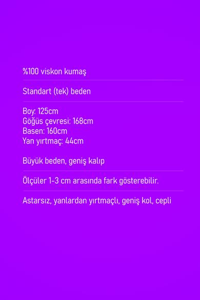 Etnik Desenli V Yaka Yeşil Elbise