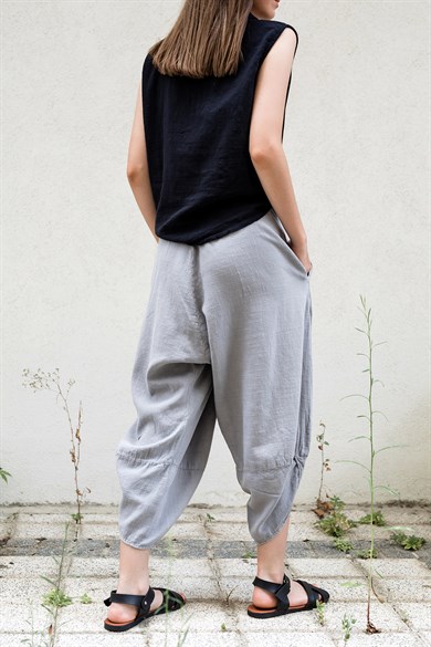 Gri Baggy Pantolon
