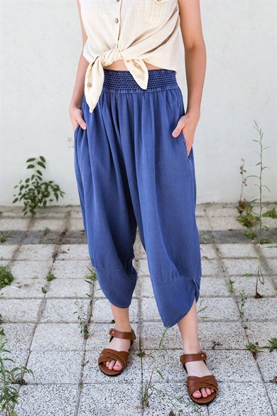 İndigo Baggy Pantolon