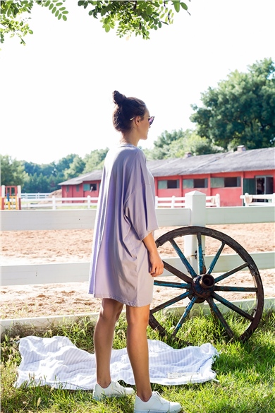 Lila Oversize T-shirt