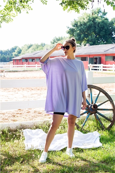 Lila Oversize T-shirt