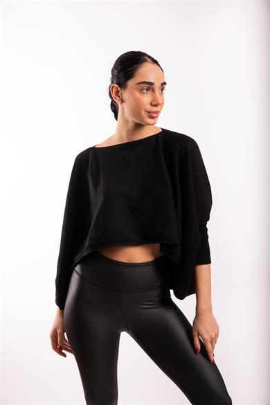 Siyah Crop Panço