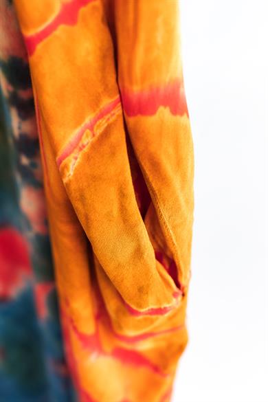 V Yaka Batik Elbise 1