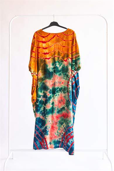 V Yaka Batik Elbise 2