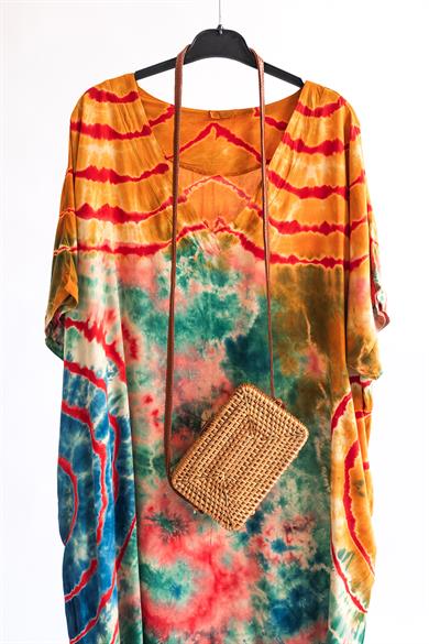 V Yaka Batik Elbise 2