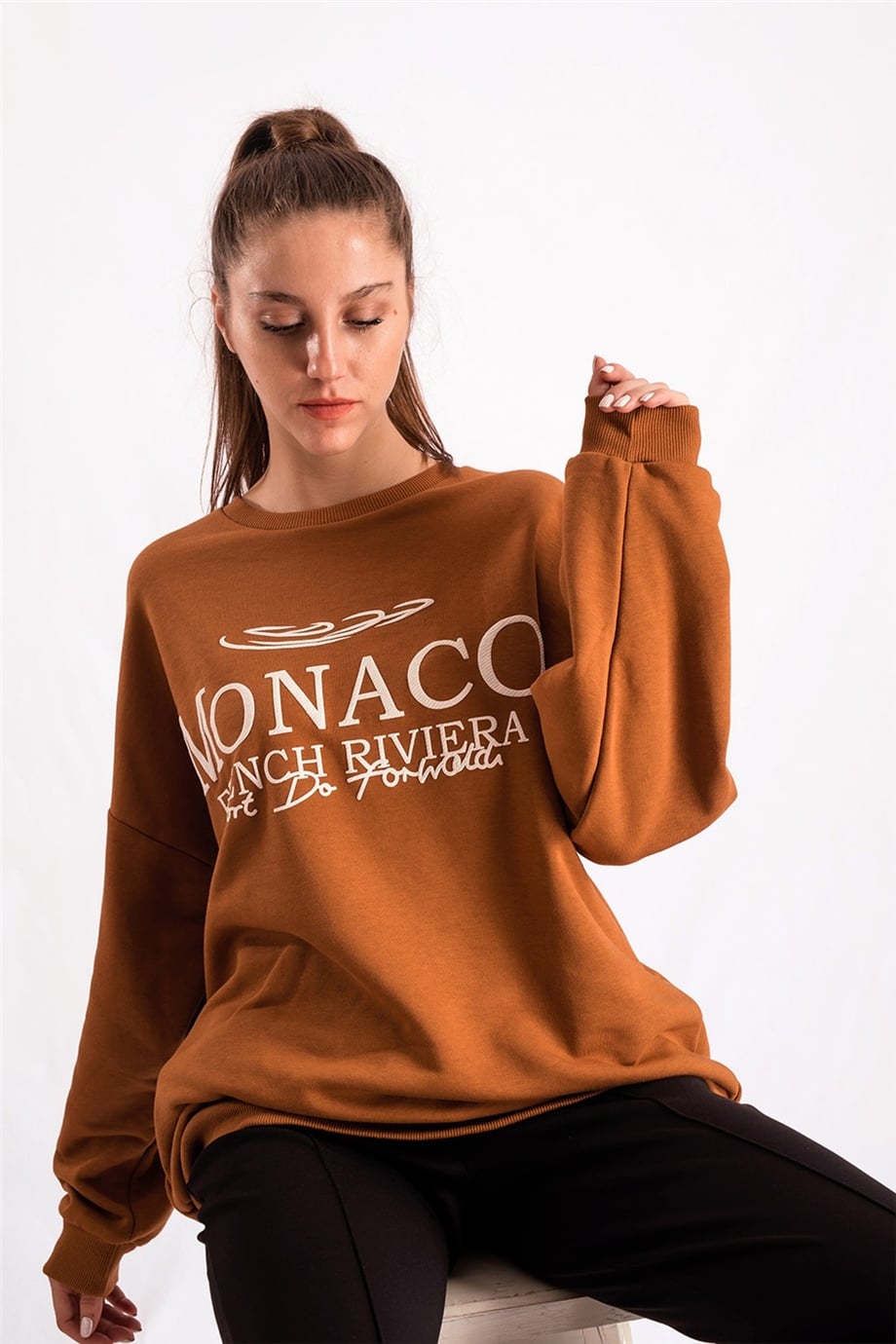 Kahverengi Oversize Sweatshirt
