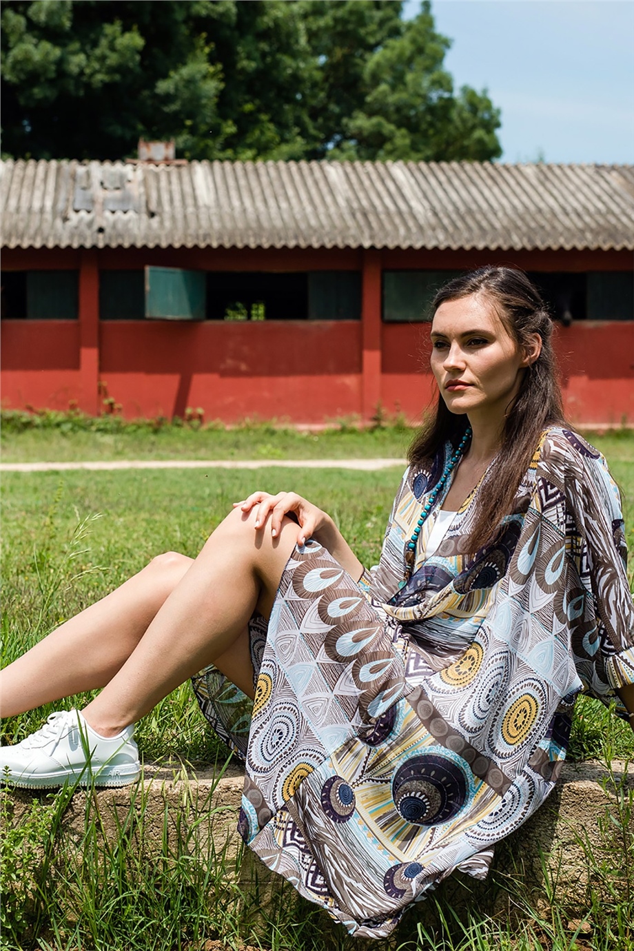 Karışık Renkli Kimono