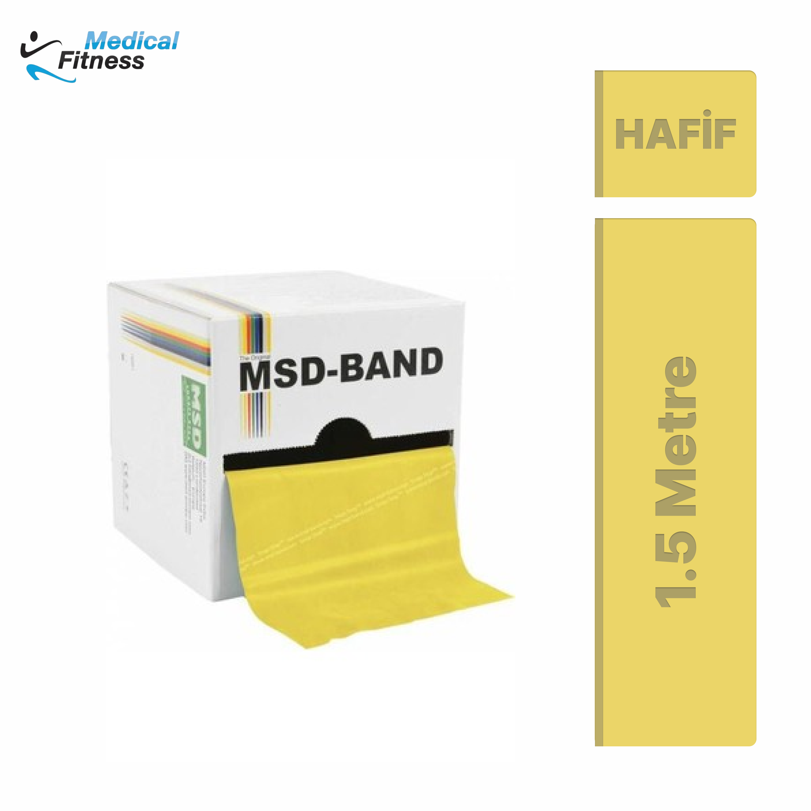 Msd-Band Egzersiz Pilates Bandı Hafif Direnç Lastiği Sarı 1.5 MDirenç BantlarıMSDHBCV0000084E7E