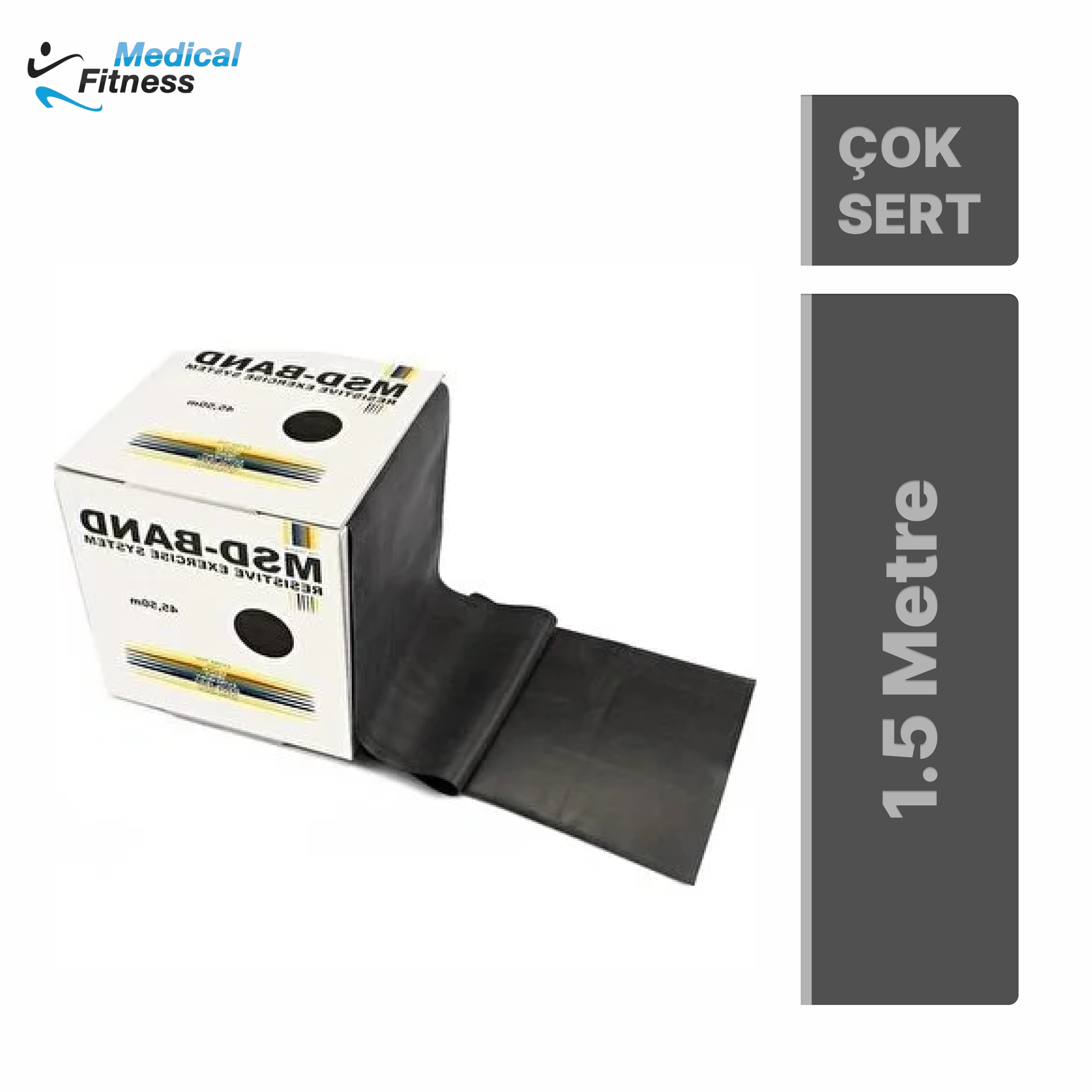 MSD Msd-Band Egzersiz Pilates Çok Sert Direnç Lastiği Siyah 1.5Direnç Bantları,Silindirler ve AksesuarlarMsdHBCV0000084E7J