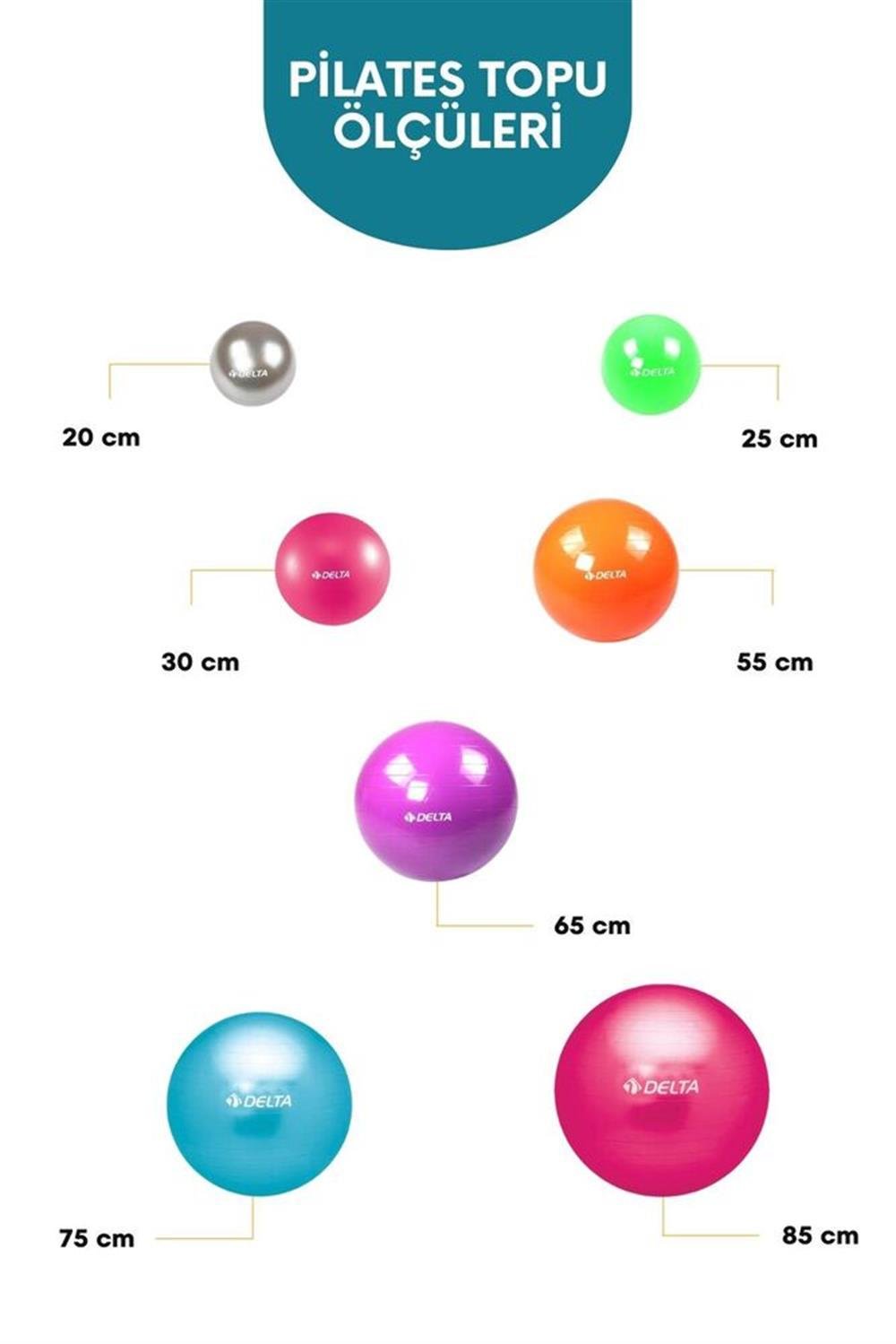 Delta-Pilates Topu 20 cmPilates ToplarıDeltaPLTS20Delta Pilates Topu 20 Cm