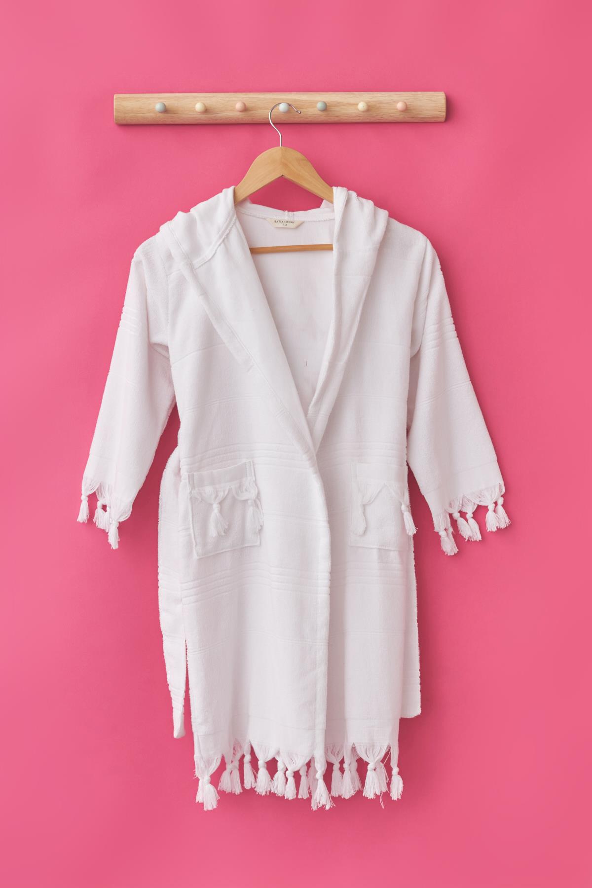 Girls Crab Printed Bathrobe Towel