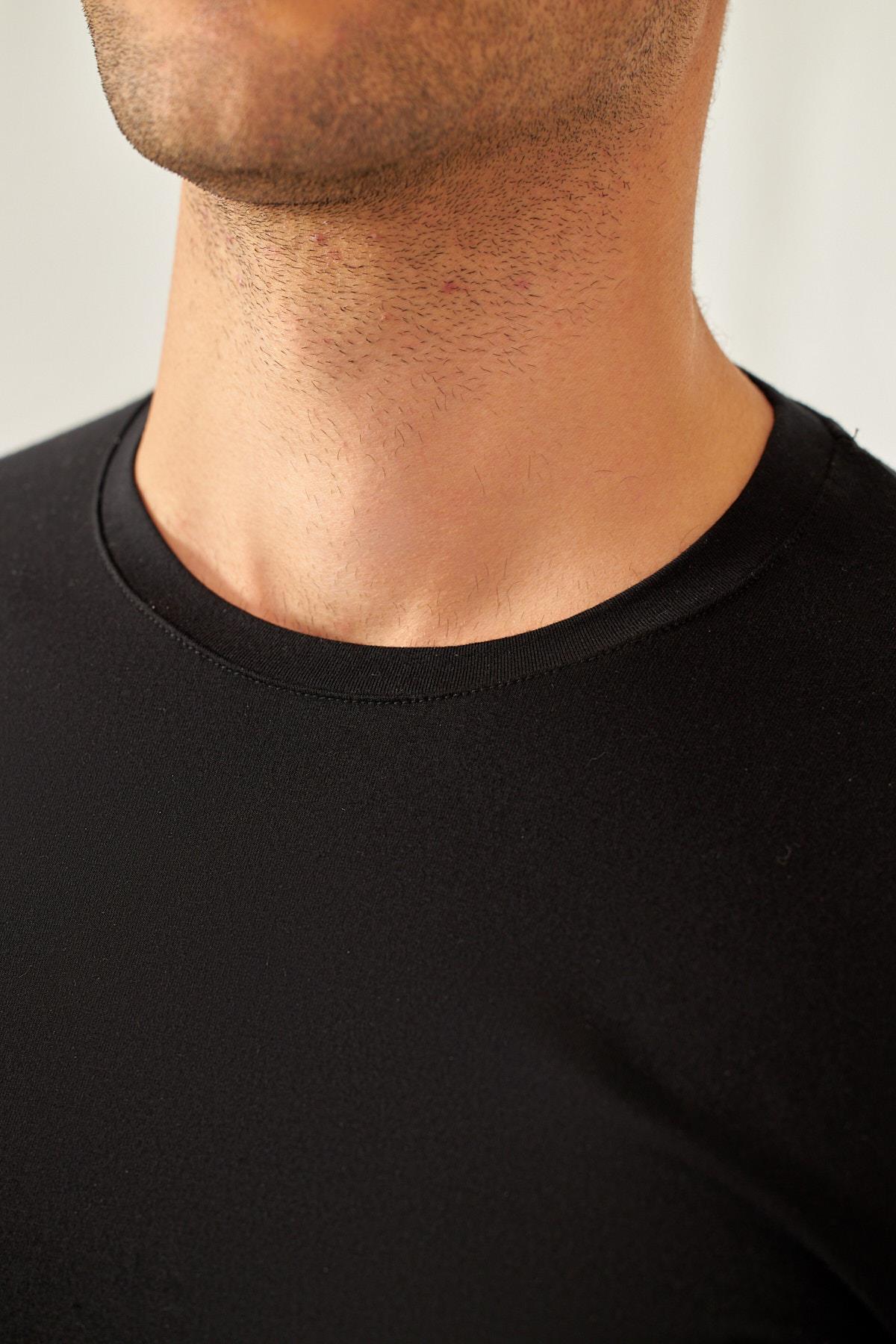 Mens Black Color Crew Neck T-Shirt