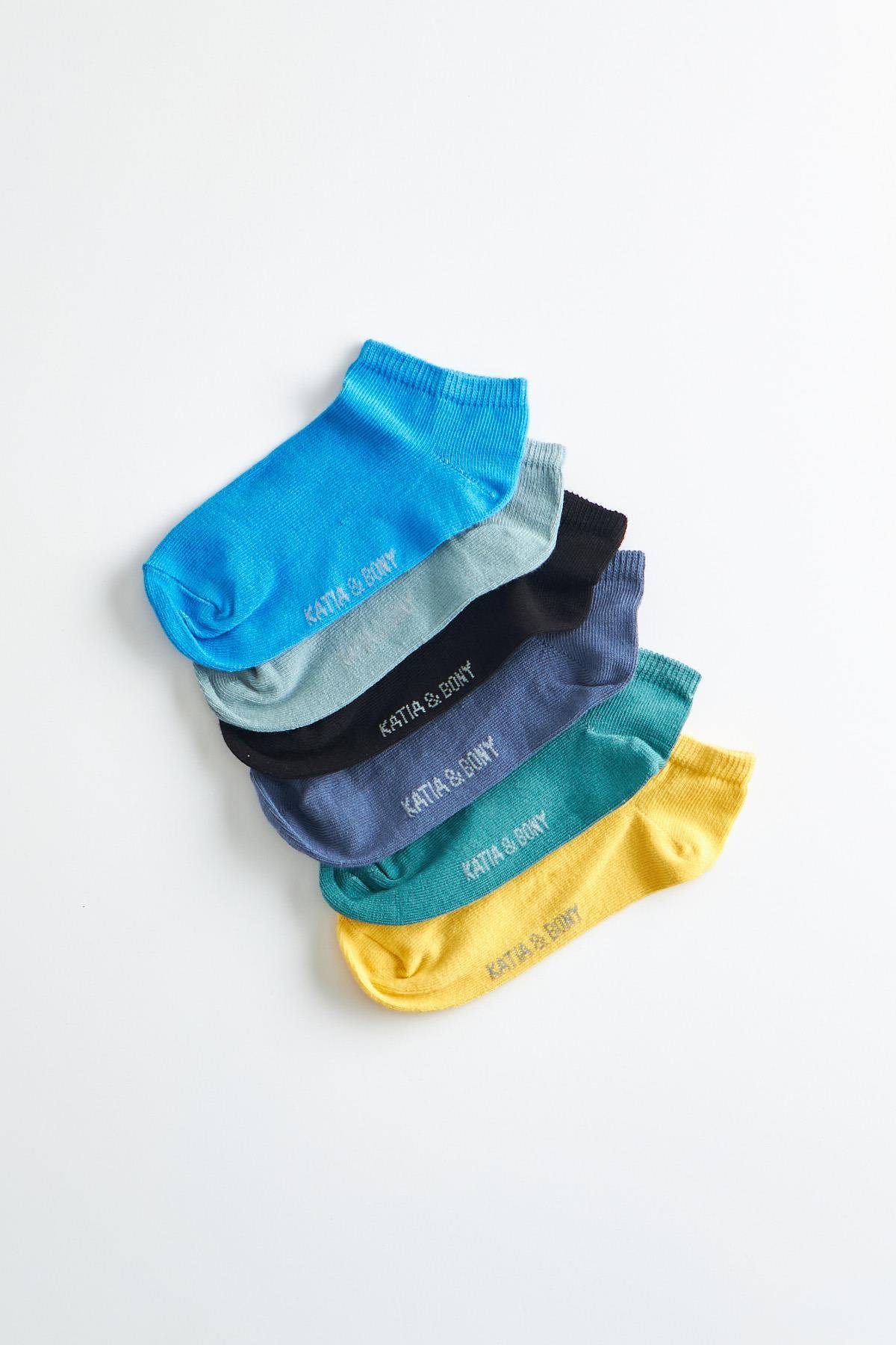 12401G2284 ÇOCUK 6 LI PCK PATİK ÇORAP ÇOK RENKLİ