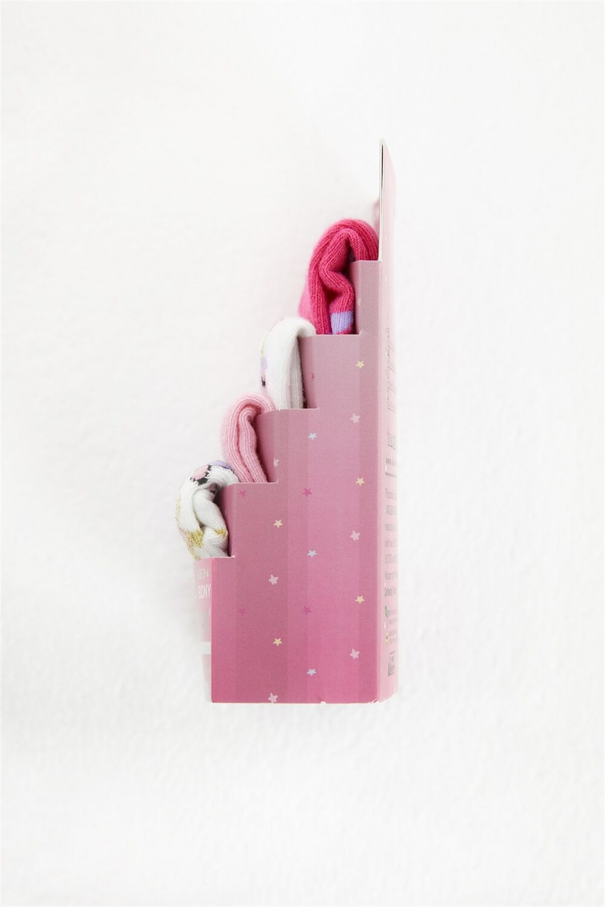 4 lü Paket Magical Time Kız Çocuk Step Çorap Desenli