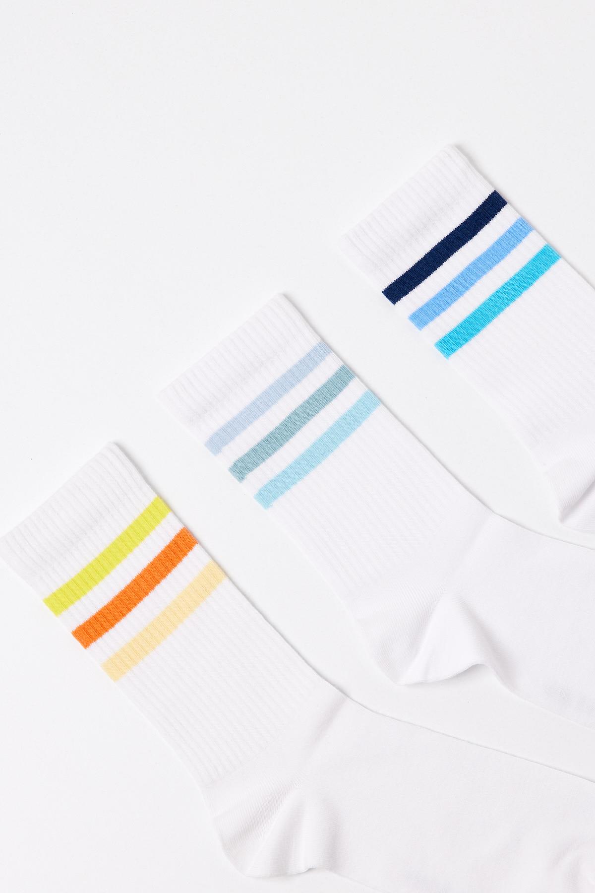 Mens Striped 3-Pack Sock