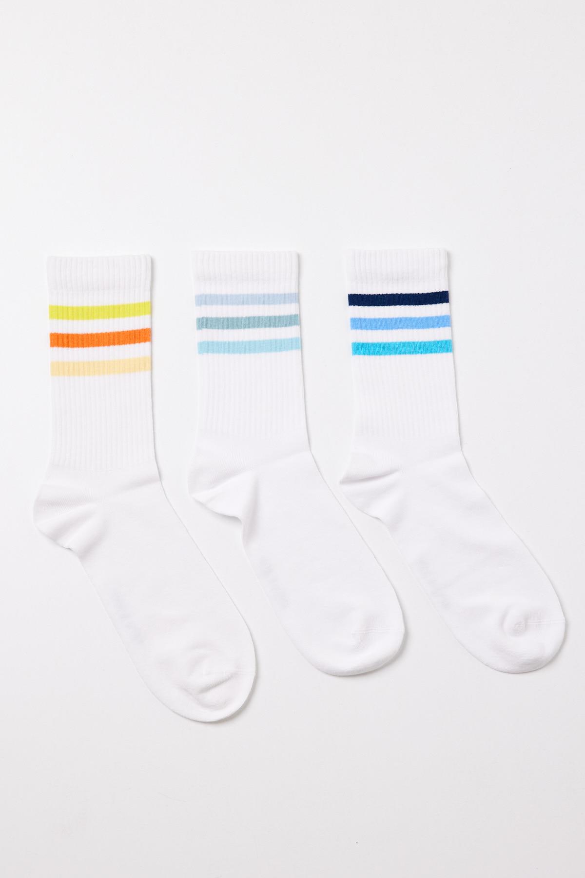 Mens Striped 3-Pack Sock