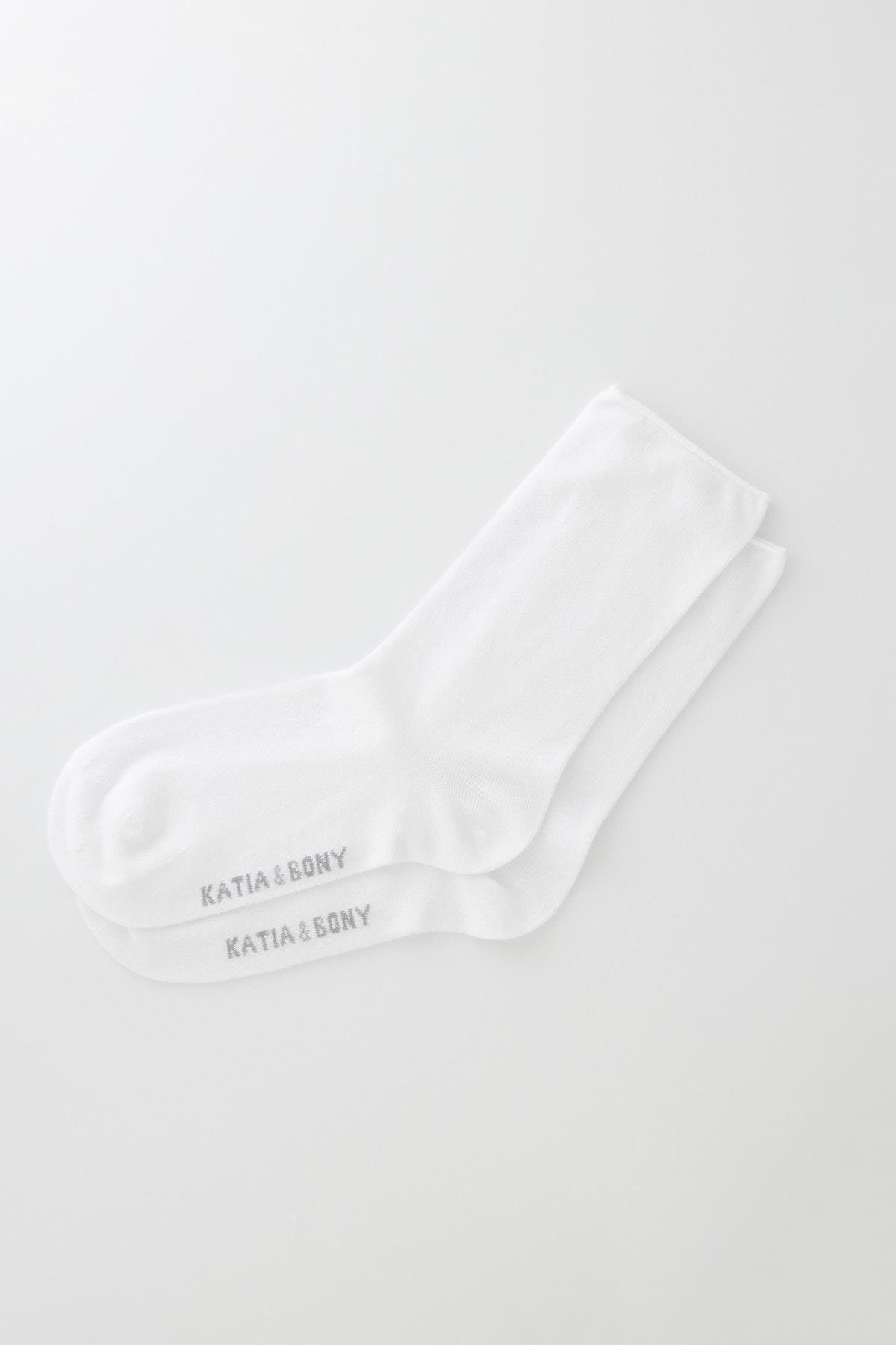 Womens White Color Non-Elastic Modal Fabric Thin Sock