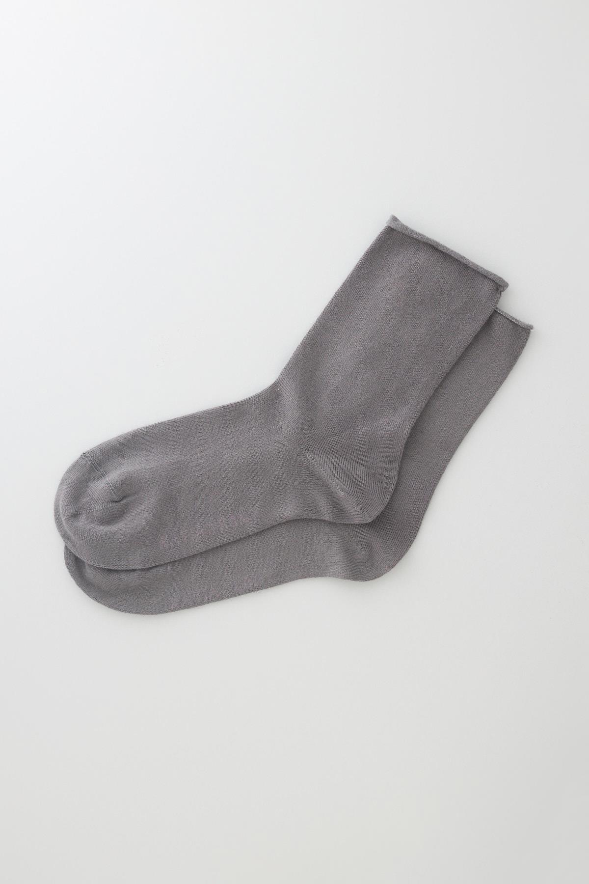 Womens Dark Gray Non-elastic Modal Fabric Thin Socket Socks