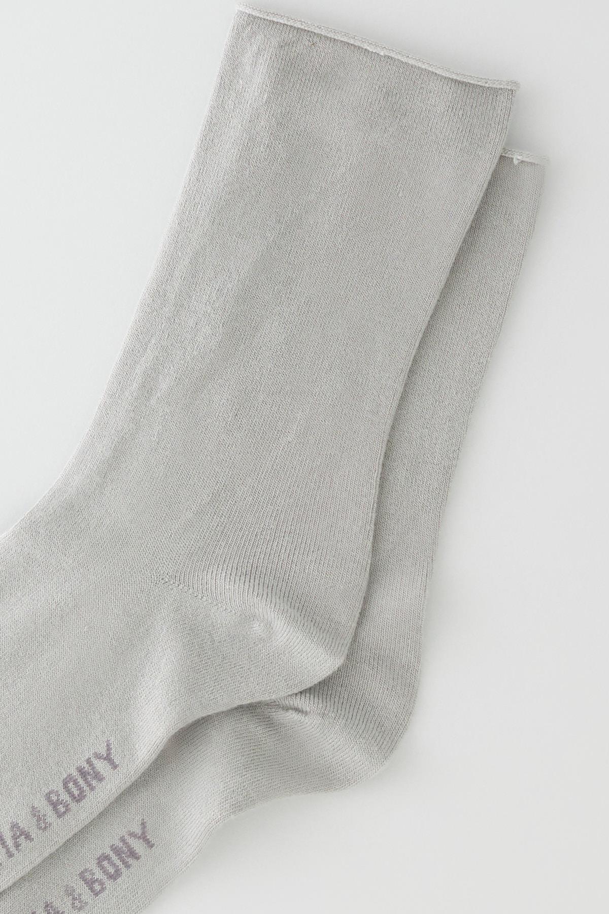 Womens Gray Non-elastic Modal Fabric Thin Sock