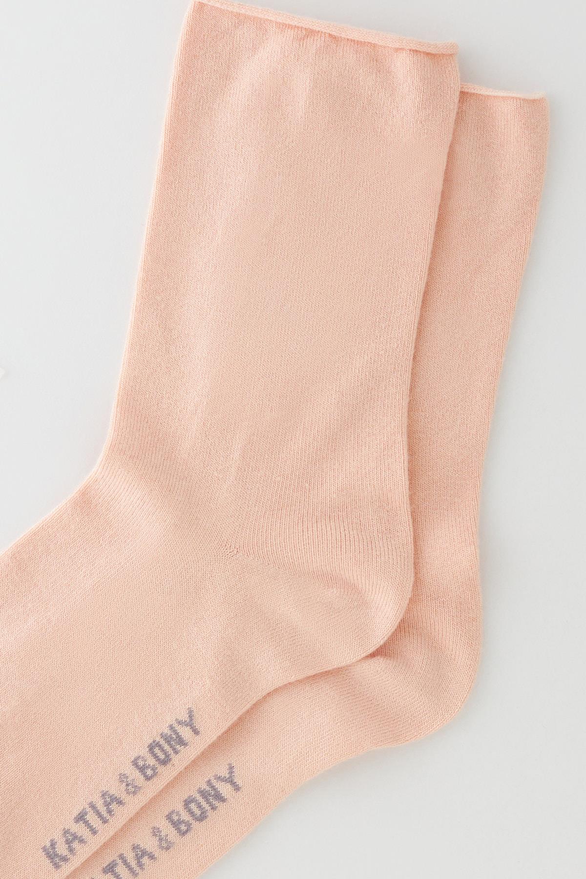 Womens Powder Colored Non-elastic Modal Fabric Thin Sock