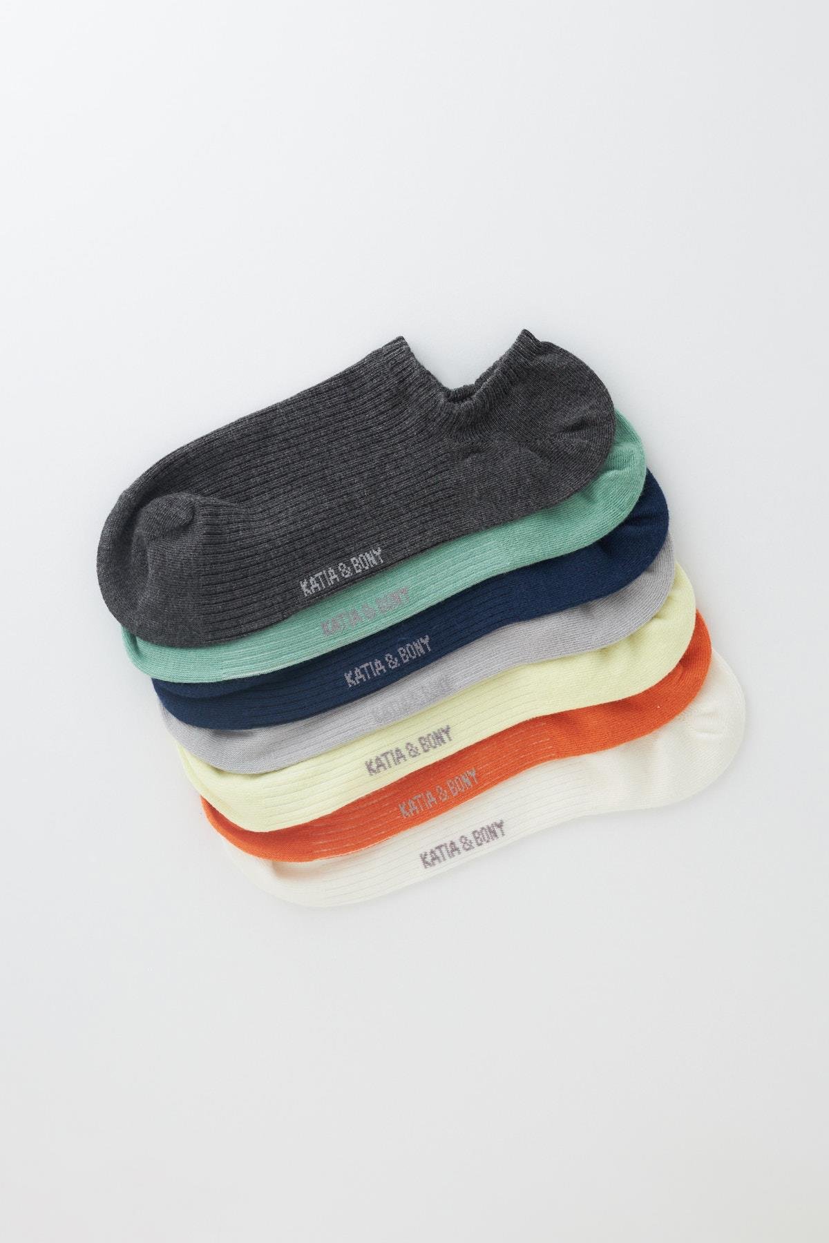 12401G2085 UNISEX 7 PCK STEP ÇORAP MIX