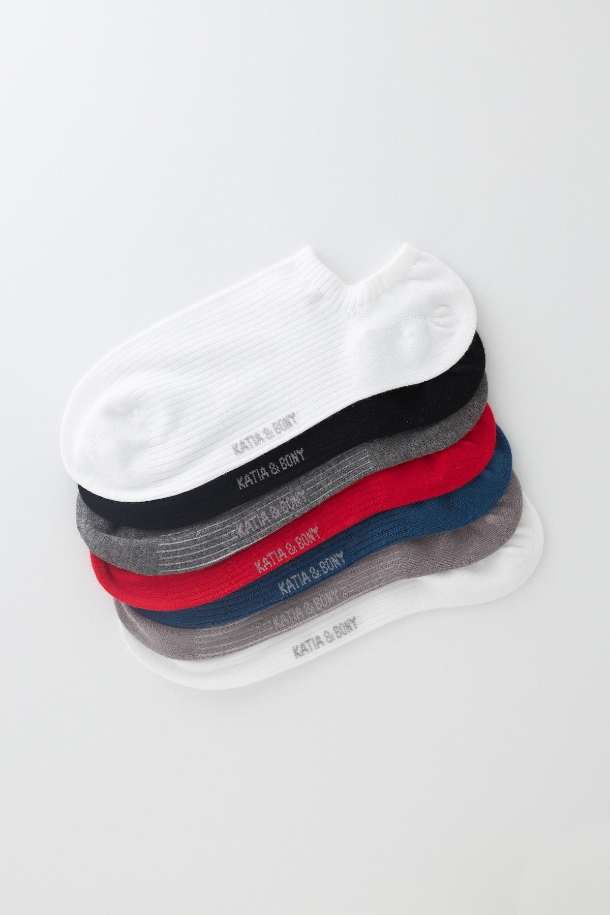 Multicolored 7-Pair Ankle Socks