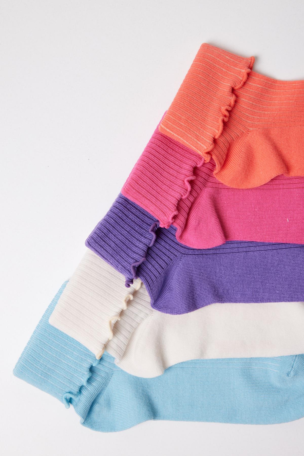 Womens Anklet Detailed 5-Pair Ankle Socks