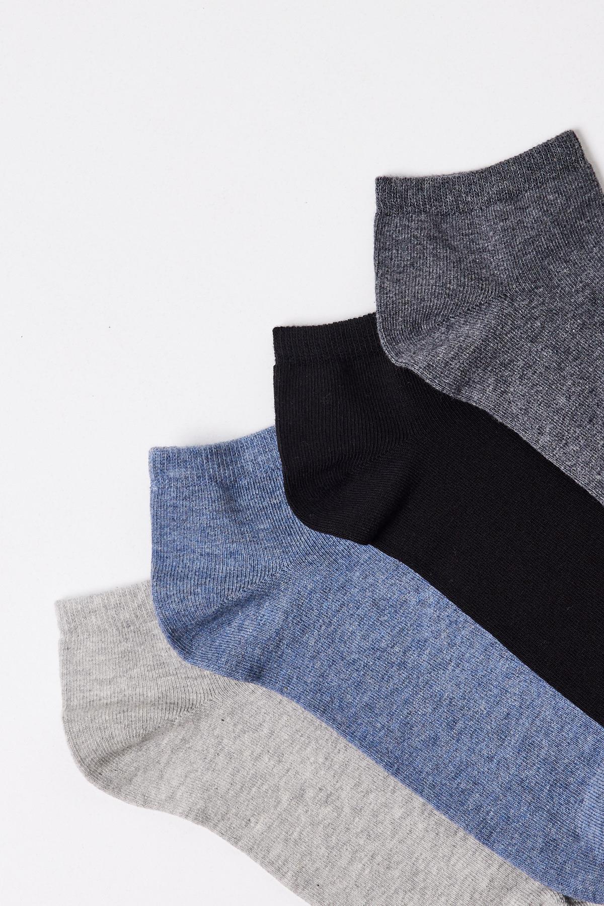 Erkek 4lü Paket Step Çorap Mix
