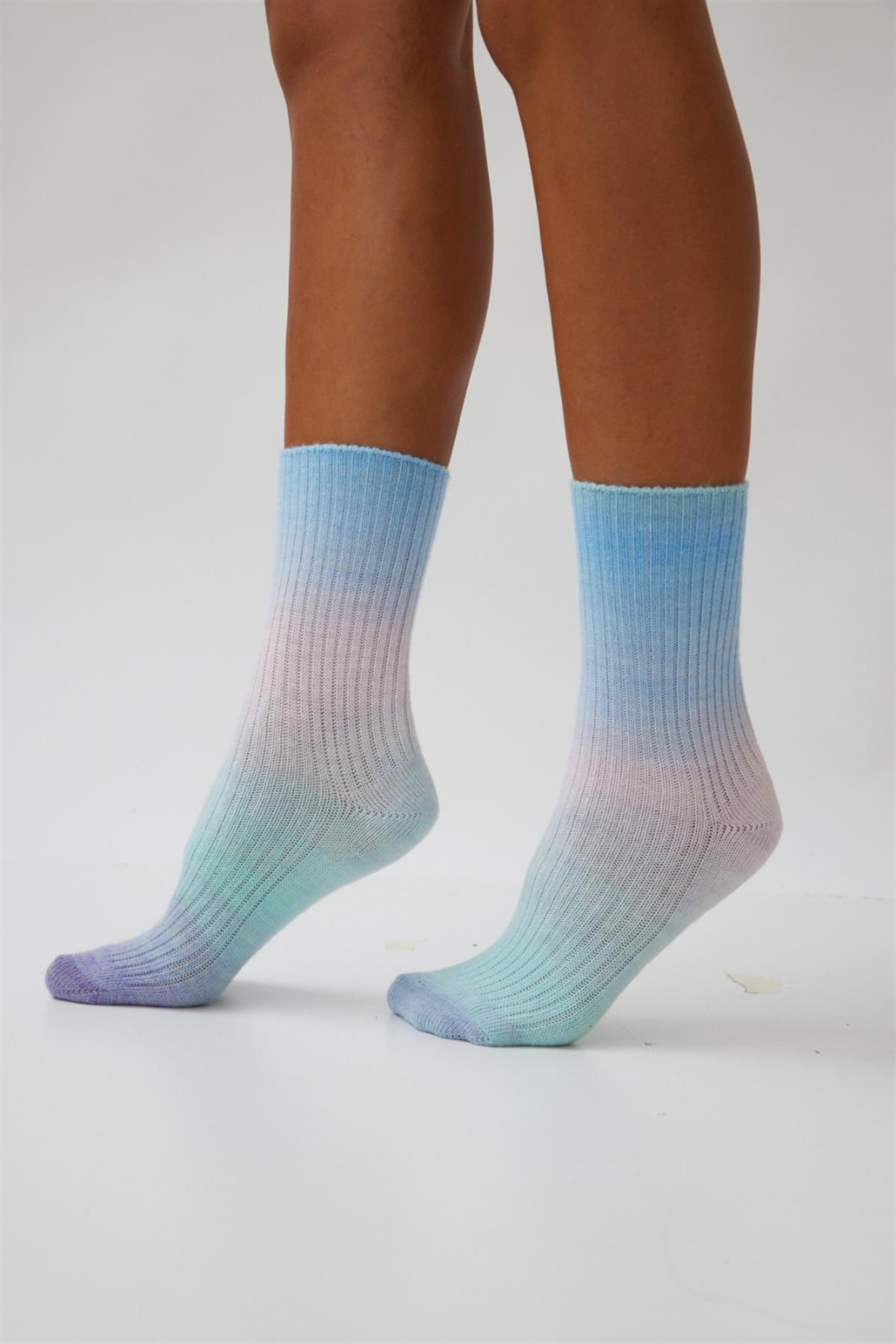 Womens Colorful Wool Sock