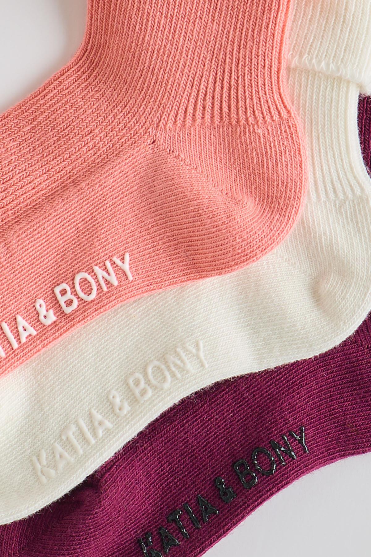 Childrens 3-Piece Pack Socket Socks Pink