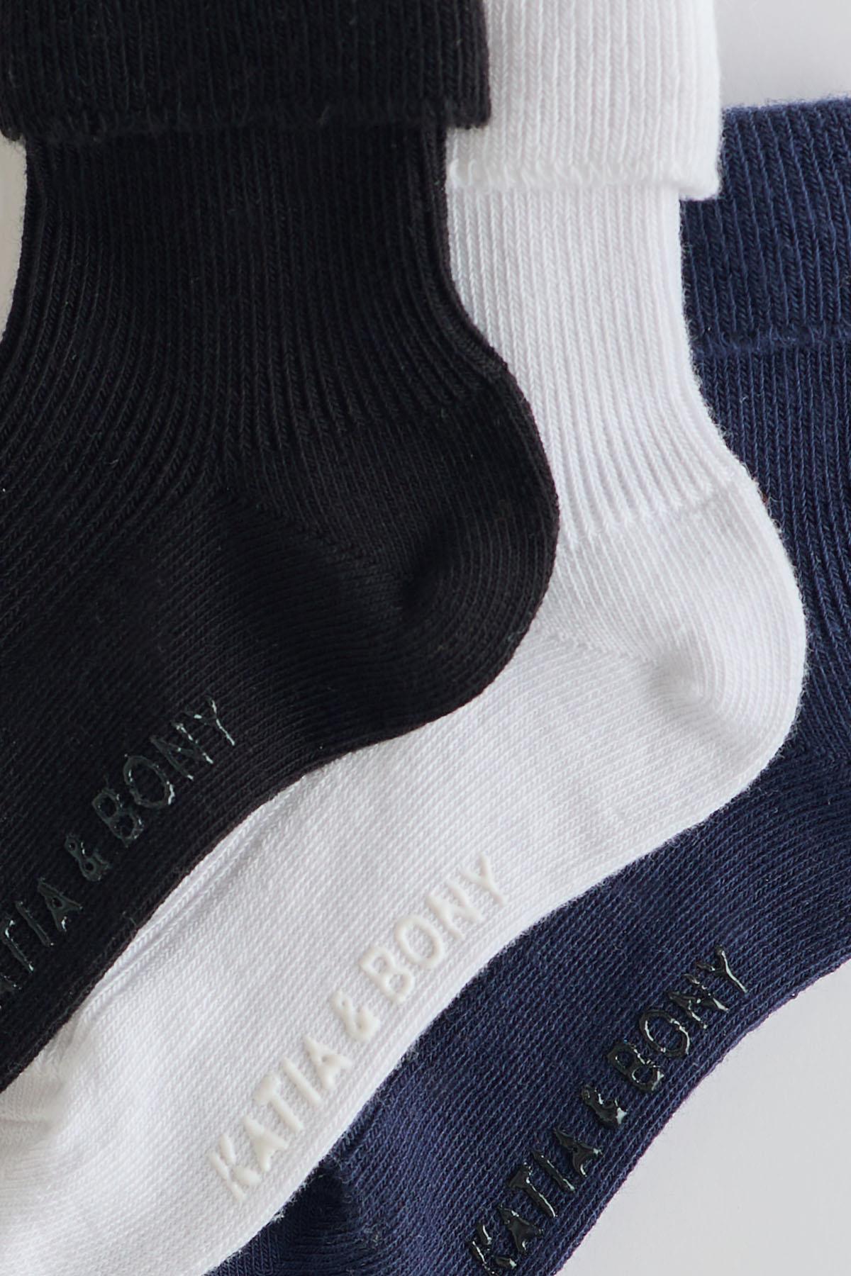 Childrens 3-Pack Socks Black MIX