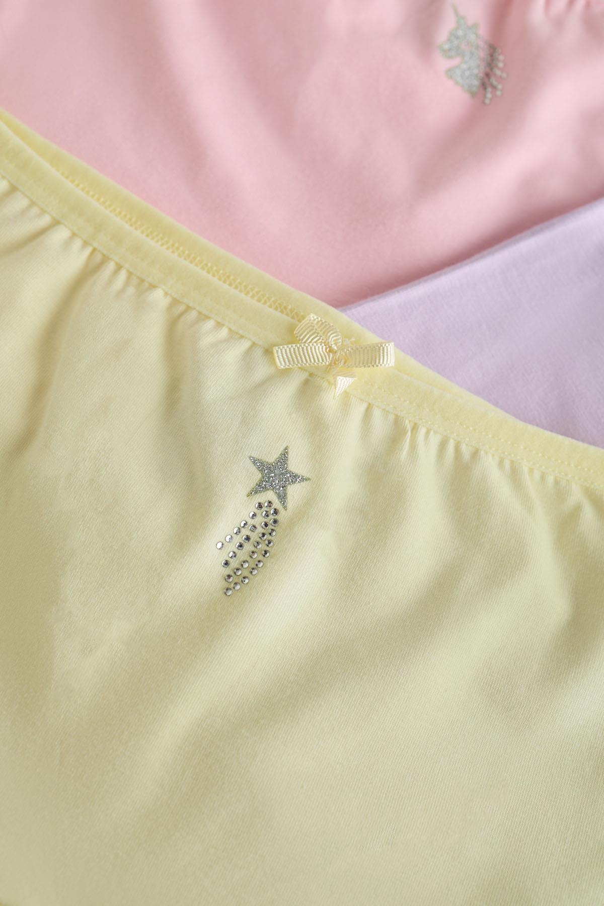 Girls 5-Piece Bow Detail Boxer Multi-Color